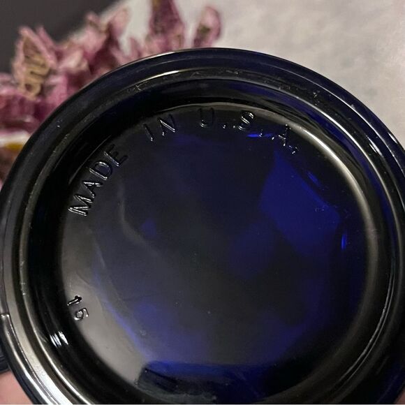 Cobalt blue eight panel promotional coffee mug vintage made in USA - Picture 8 of 8